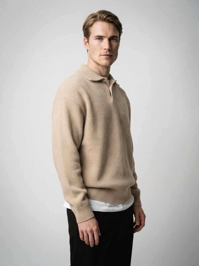 The Camogli Polo Sweater — Khaki