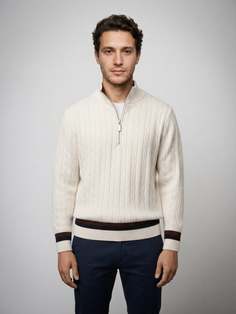 The Cortina Cable Zip — Cream