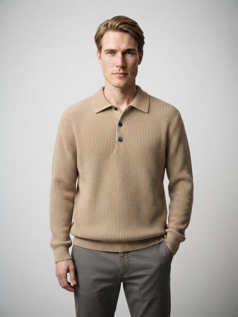 The Lerici Placket Polo — Khaki