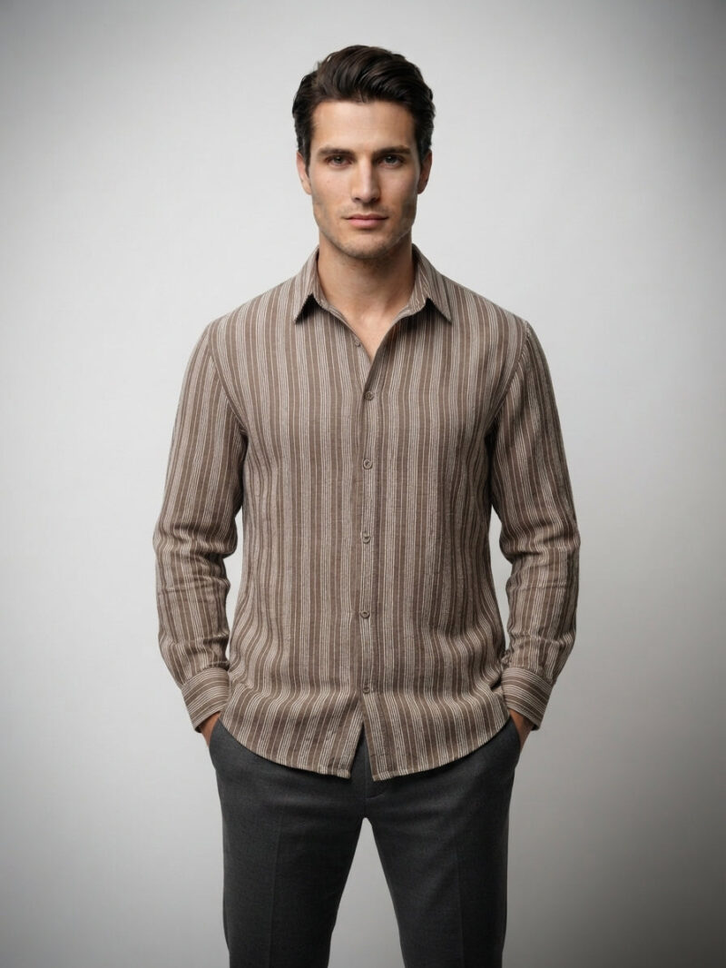 The Orvieto Textured Shirt — Brown