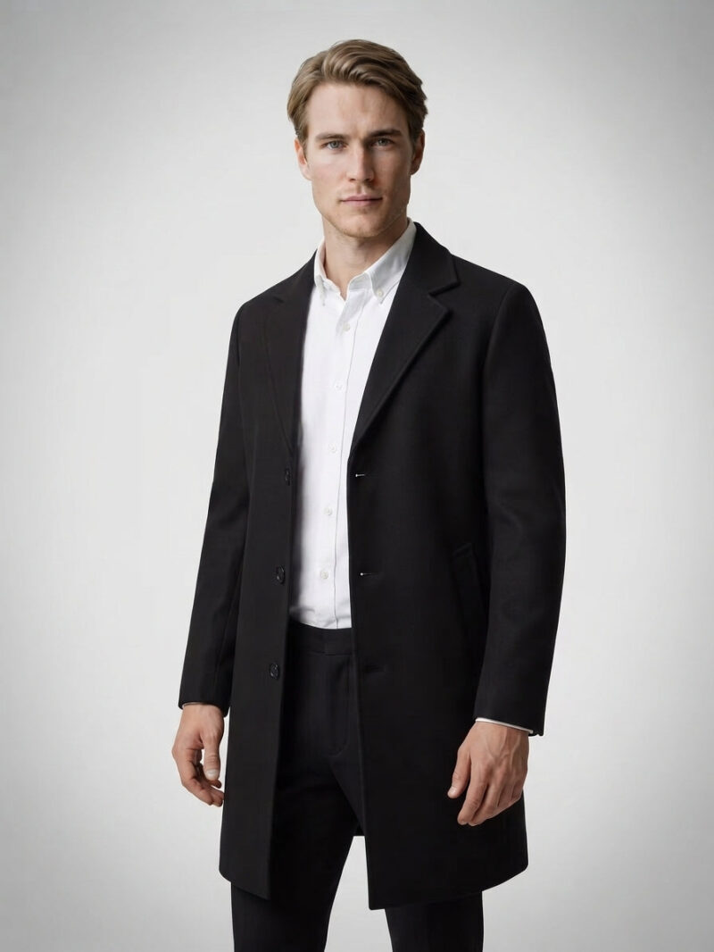 The Padova Tailored Coat — Black