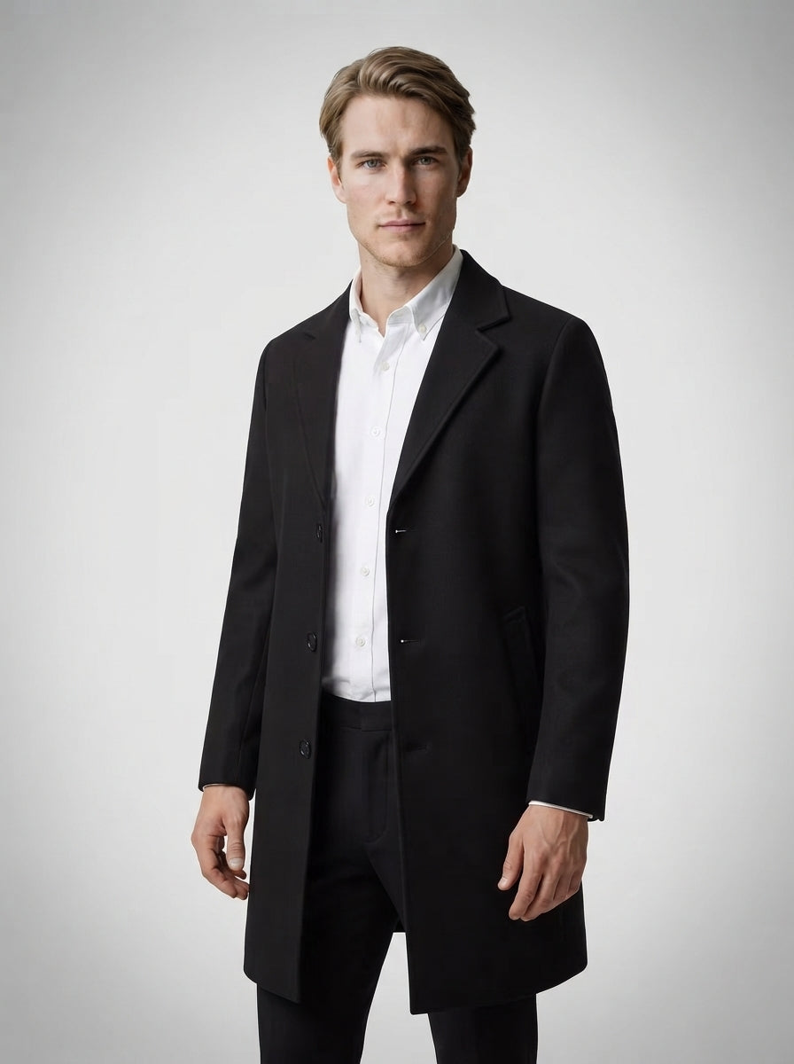 The Padova Tailored Coat — Black