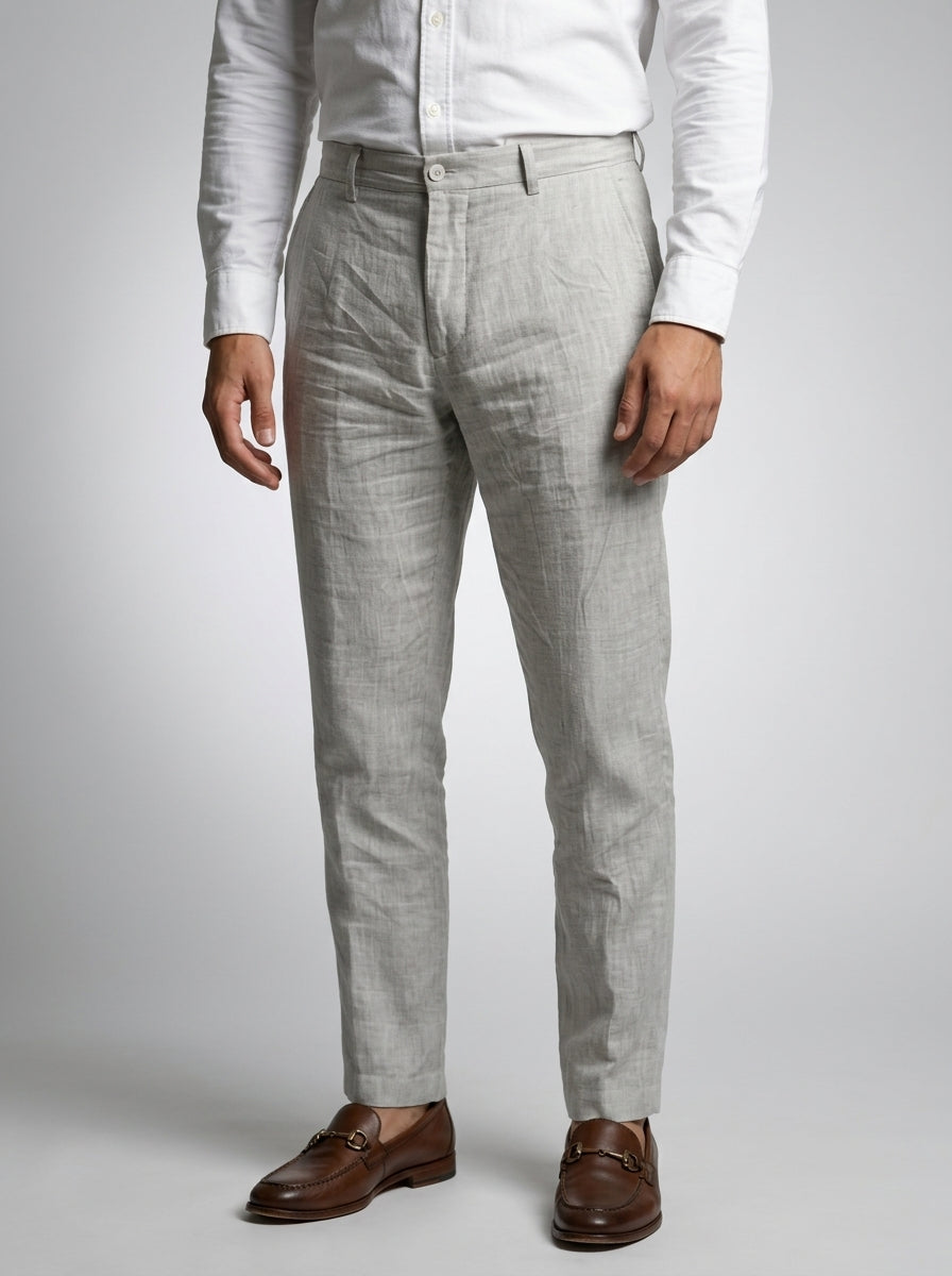The Positano Trouser — Light Gray