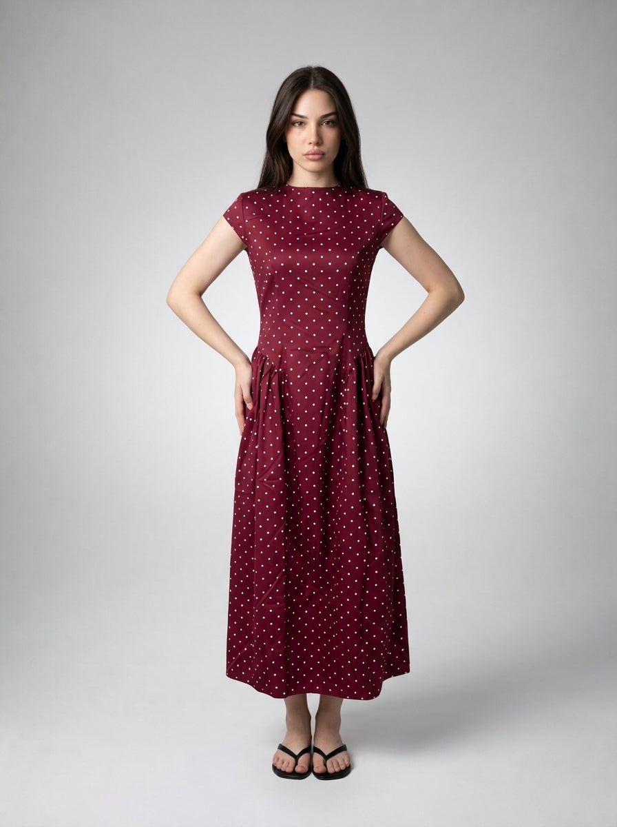 The Taormina Maxi Dress — Burgundy