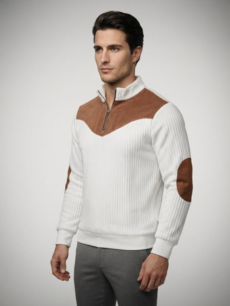 The Trento Panel Zip — White