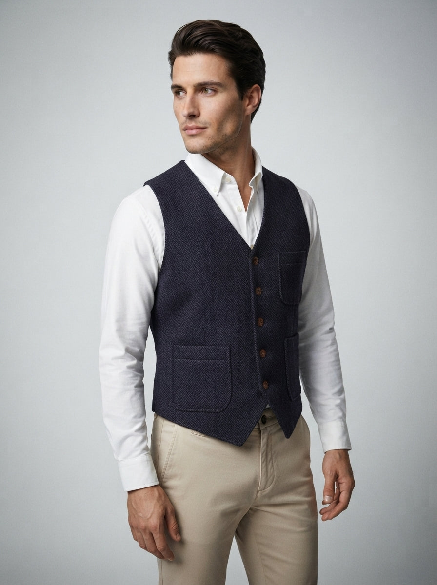 The Urbino Waistcoat — Navy